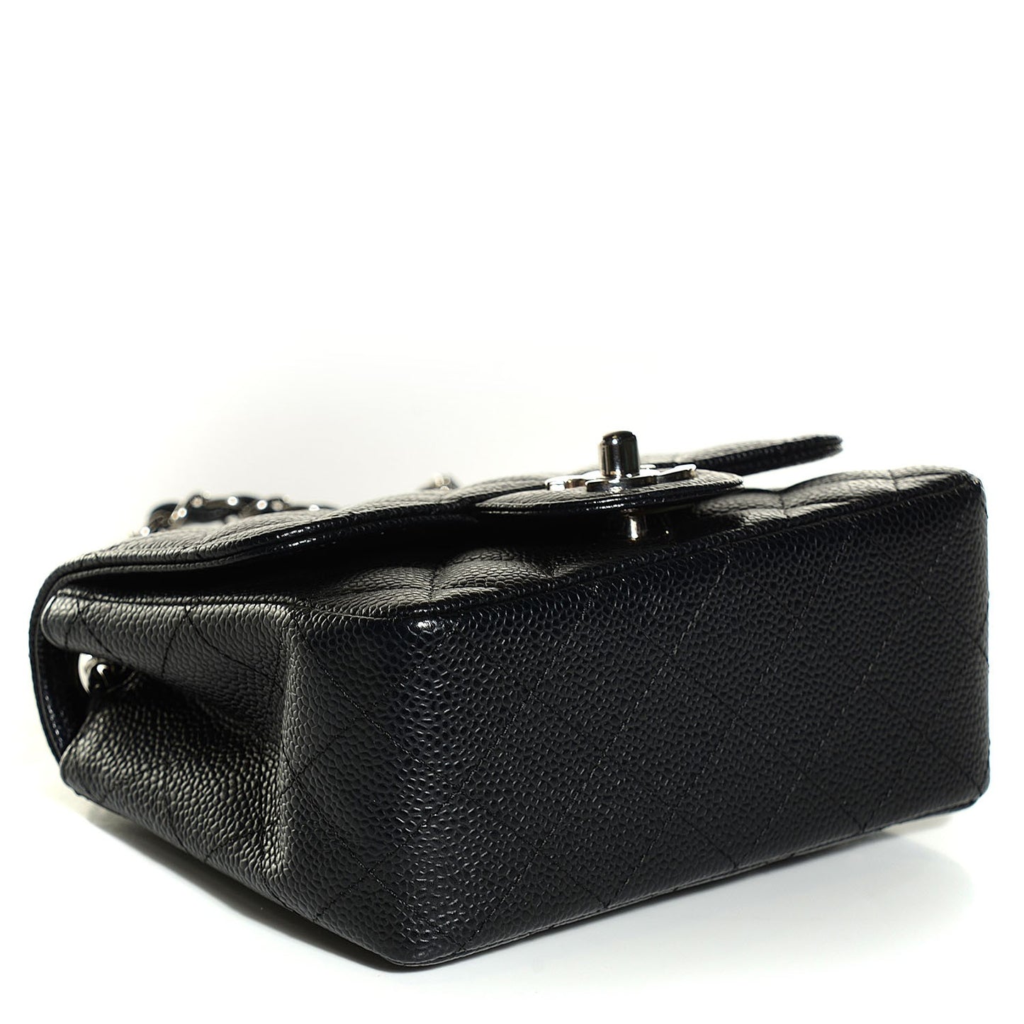 Caviar Quilted Mini Square Flap Black