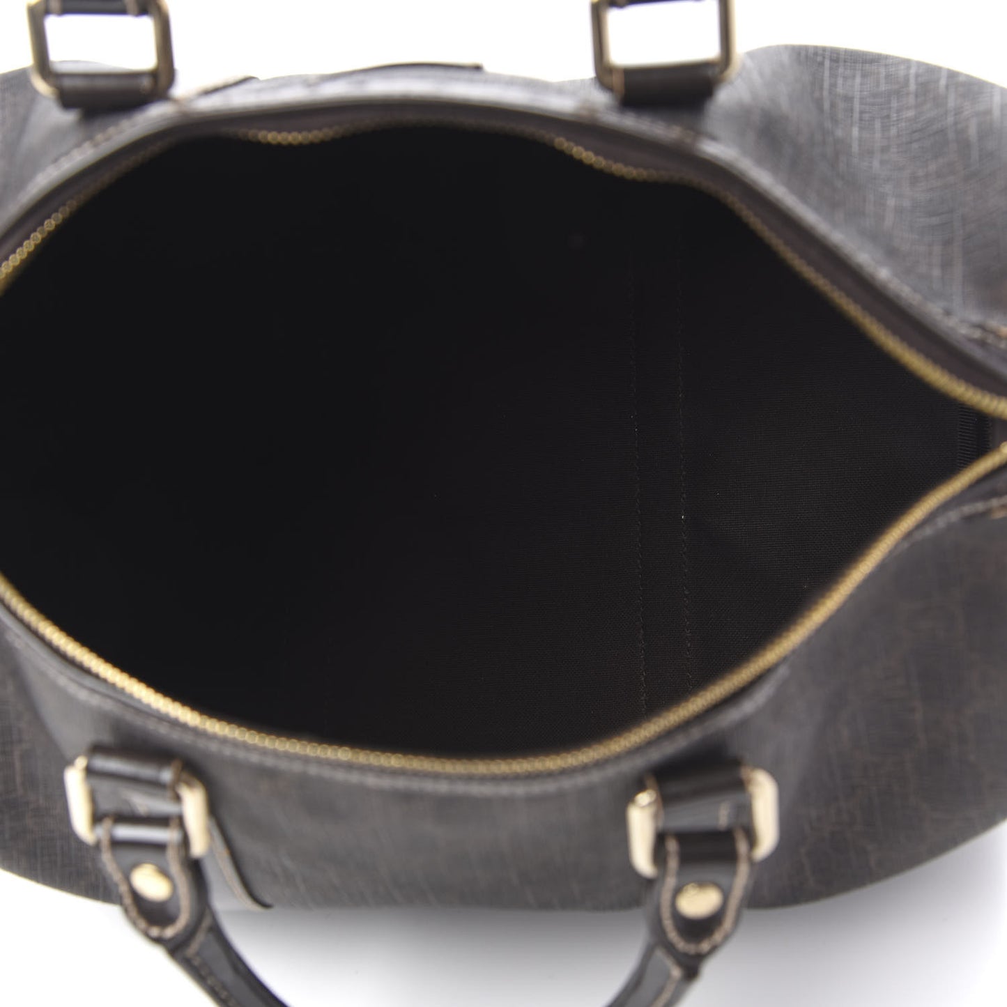 GG Supreme Monogram Medium Boston Dark Brown