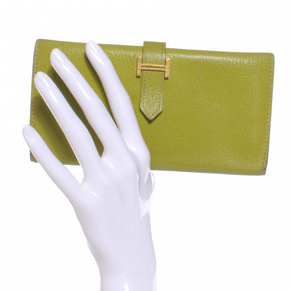 Hermes Chevre Mysore Bearn Wallet Vert Anis 2 of 7