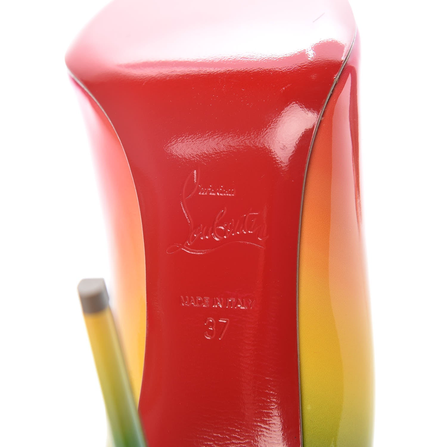 Christian Louboutin Patent Rainbow Pigalle Follies 100 Pumps 37 Multicolor 6 of 8