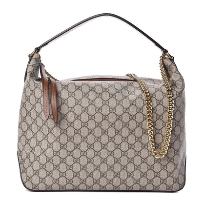 Gucci GG Supreme Monogram Large Linea A Hobo Light Brown 1 of 11