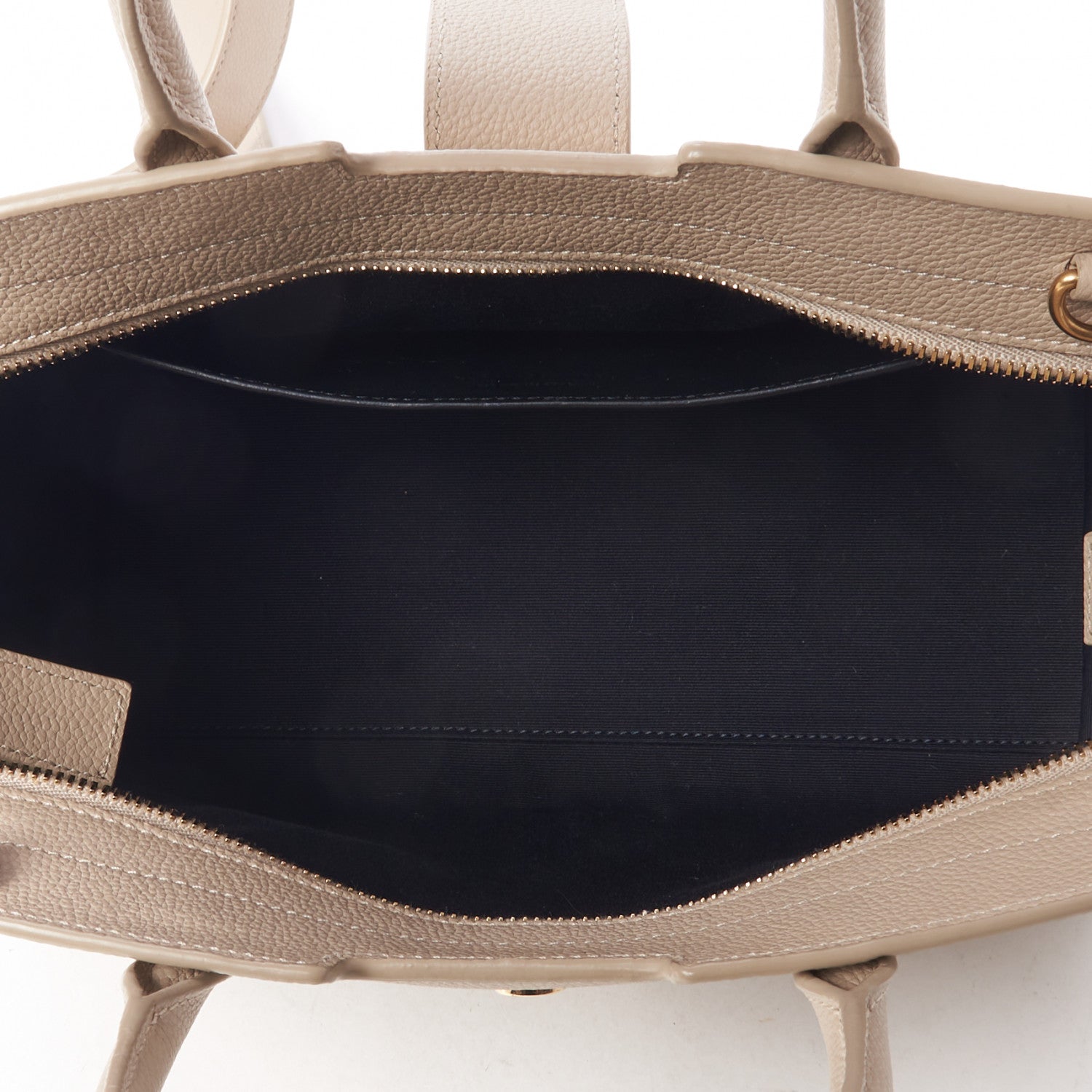Saint Laurent Calfskin Baby Monogram Downtown Cabas Beige 6 of 9