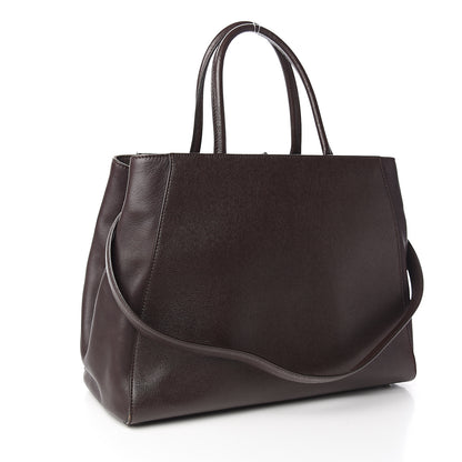 Fendi Vitello Elite Regular 2Jours Tote Caffe Noir 2 of 14