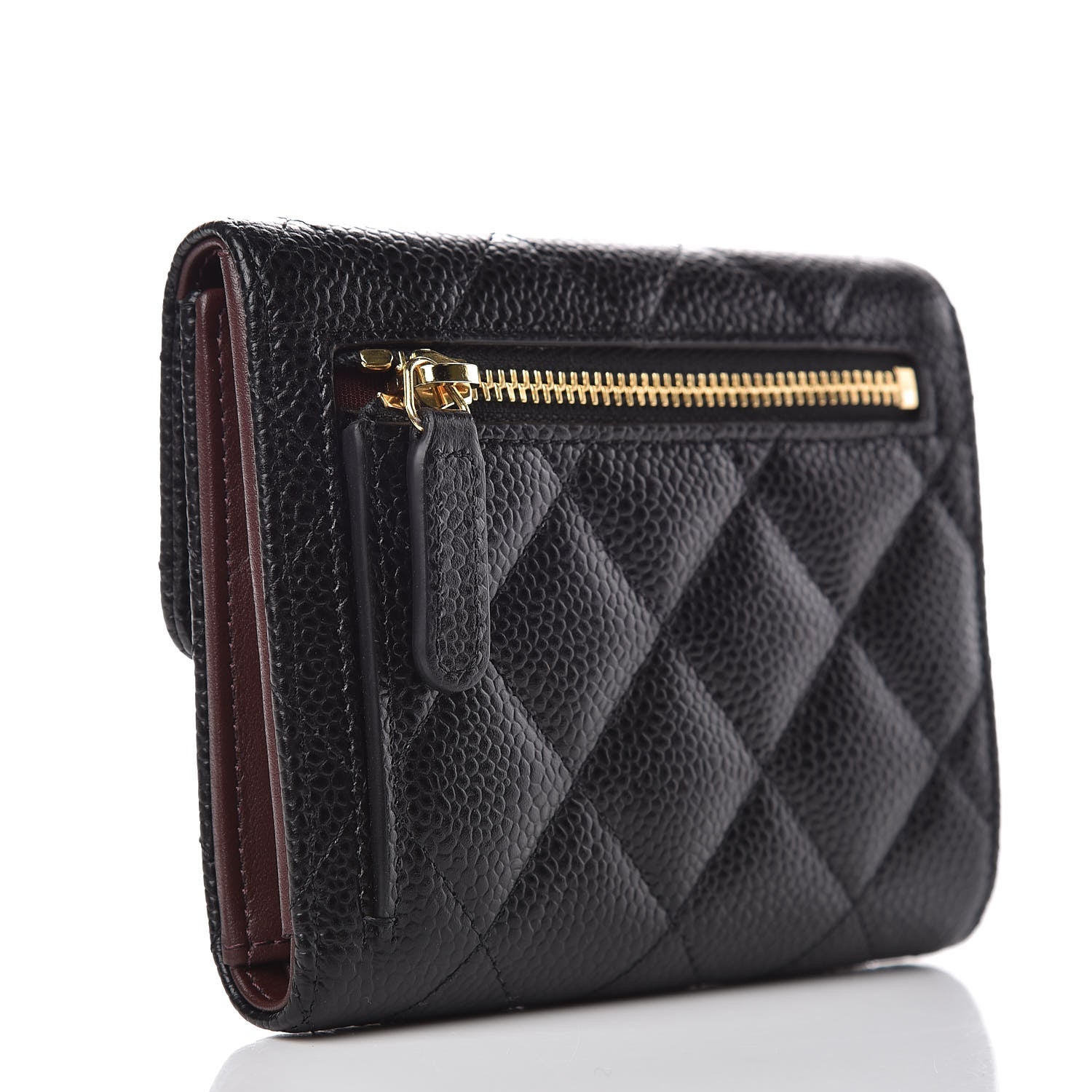 Chanel Caviar Quilted Compact Flap Wallet Black 3 of 9
