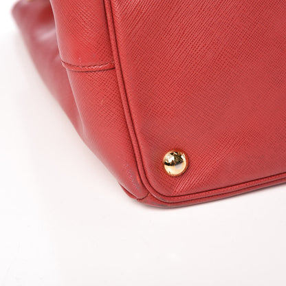 Prada Saffiano Lux Large Galleria Double Zip Tote Fuoco 13 of 17