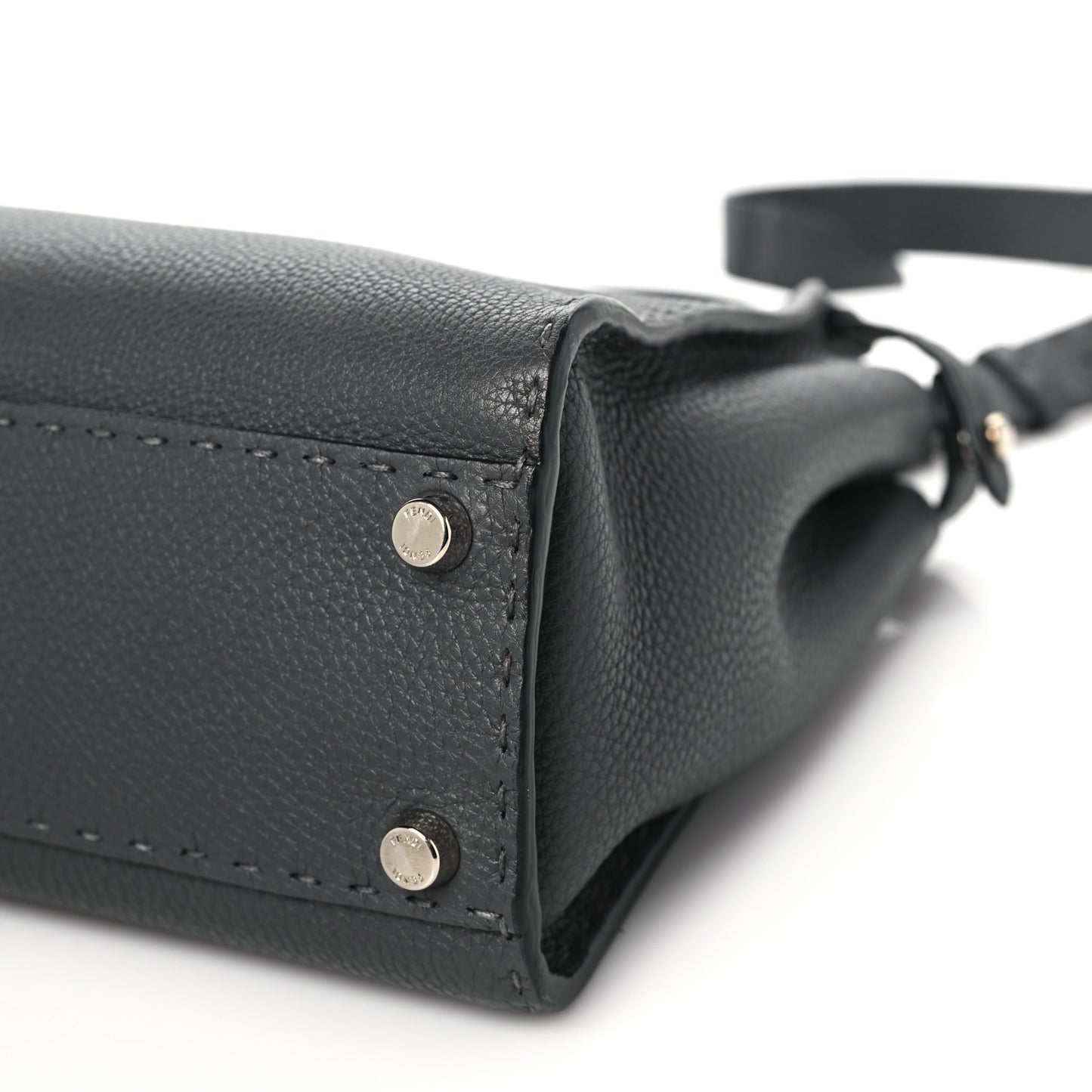 Cuoio Romano Selleria Bi-Color Medium Peekaboo Iconic Satchel Asfalto Latte