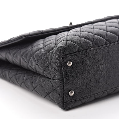 Chanel Caviar Lizard Quilted Large Coco Handle Flap Black 10 of 17