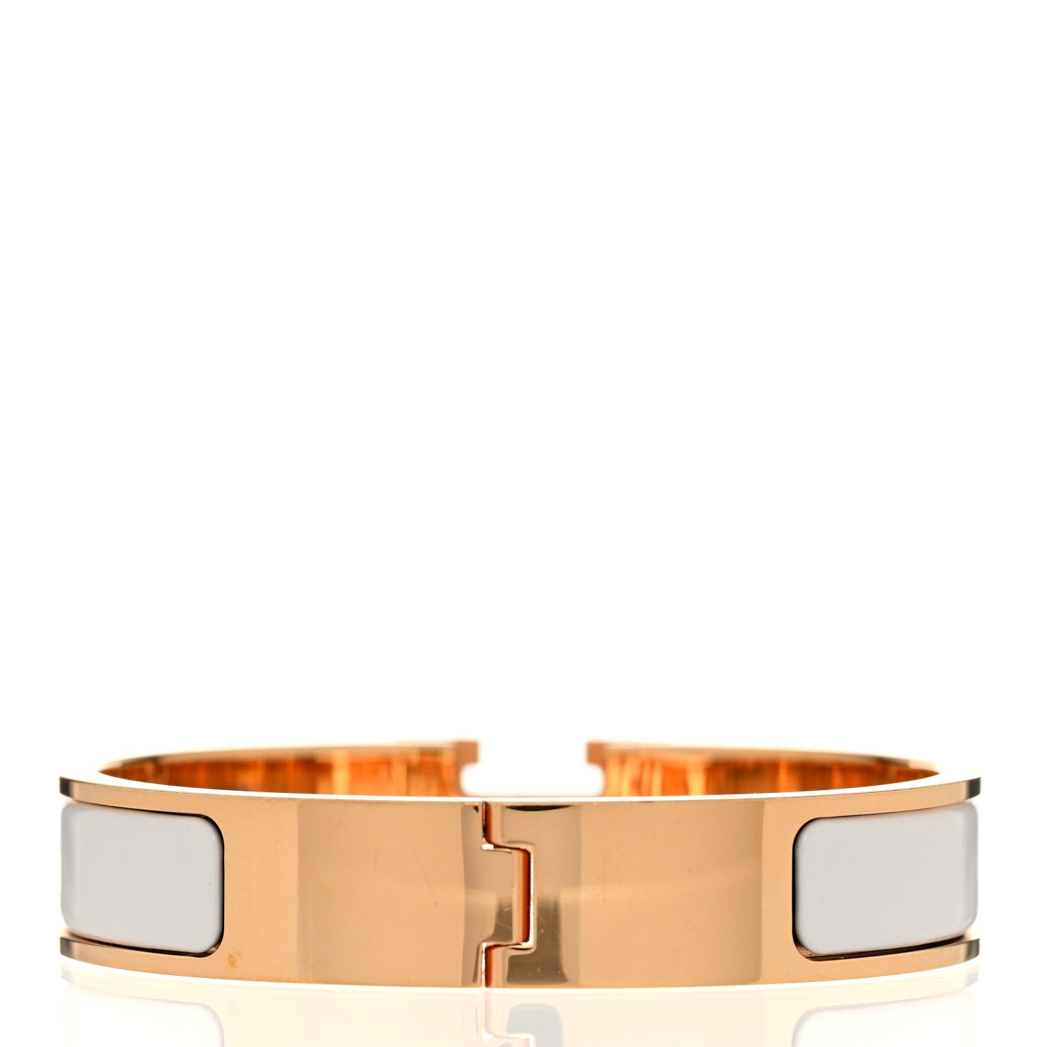 Hermes Enamel Narrow Clic Clac H Bracelet PM White 3 of 5