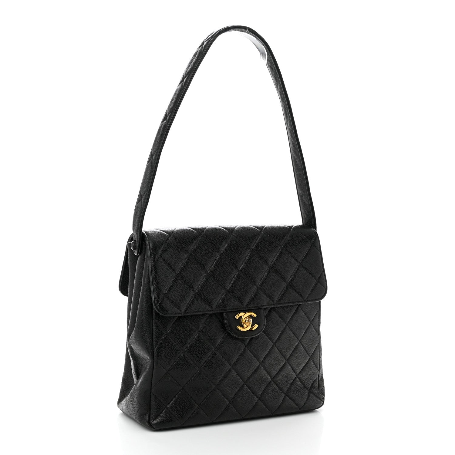 Chanel Caviar Quilted Medium Kelly Flap Black 2 of 13