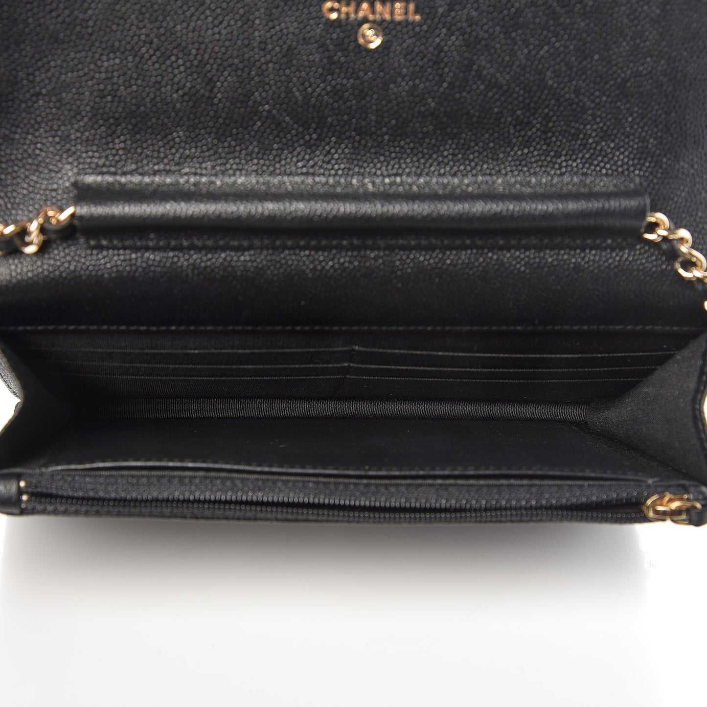 Caviar Quilted Boy Wallet On Chain WOC Black