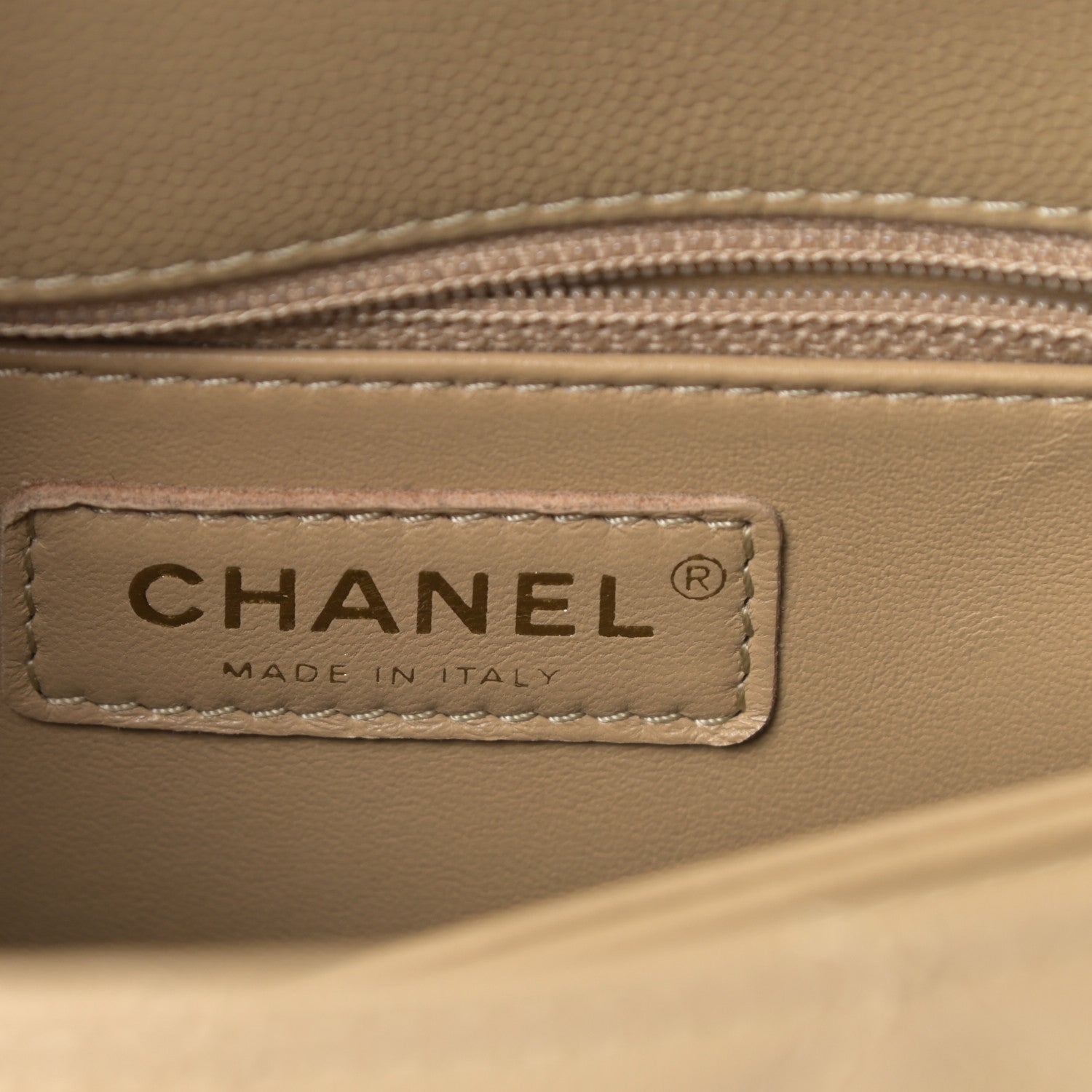 Chanel Caviar Lizard Embossed Quilted Mini Coco Handle Flap Dark Beige 6 of 11