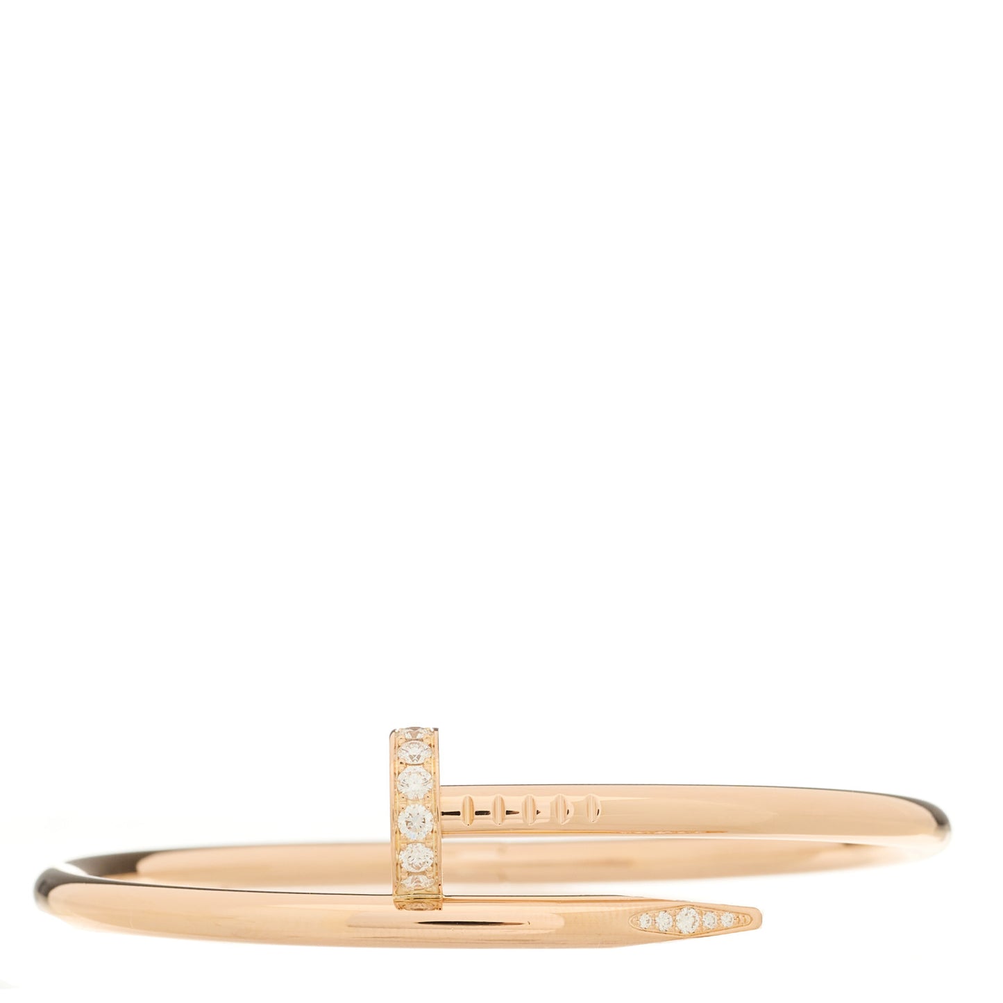 18K Pink Gold Diamond Juste Un Clou Bracelet 16