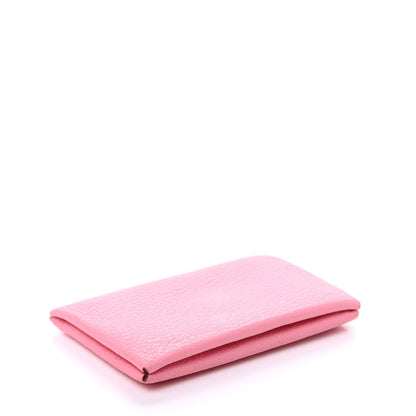 Hermes Chevre Verso Calvi Card Case Rose Confetti Brique 4 of 10
