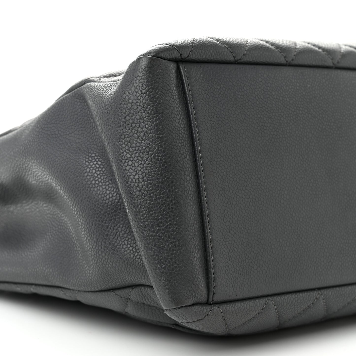 Caviar Quilted Grand Shopping Tote GST Dark Grey