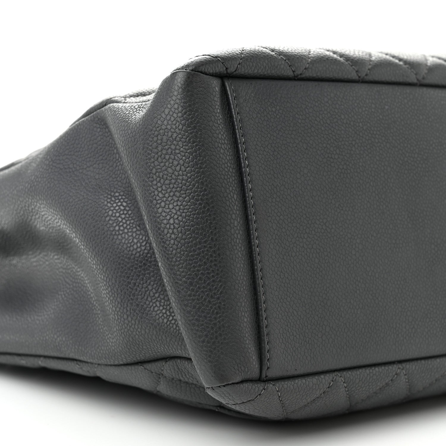 Chanel Caviar Quilted Grand Shopping Tote GST Dark Grey 9 of 10