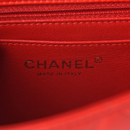 Chanel Lambskin Quilted Mini Rectangular Flap Red 6 of 9