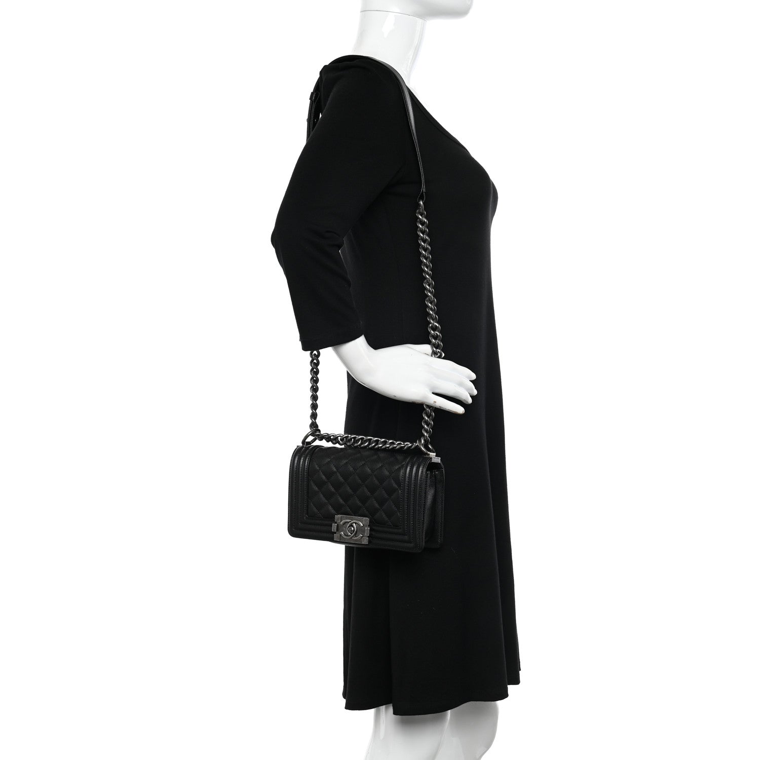 Chanel Caviar Quilted Small Boy Flap Black 2 of 11