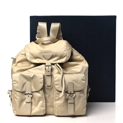 Prada Nylon Saffiano Medium Backpack Deserto 12 of 12