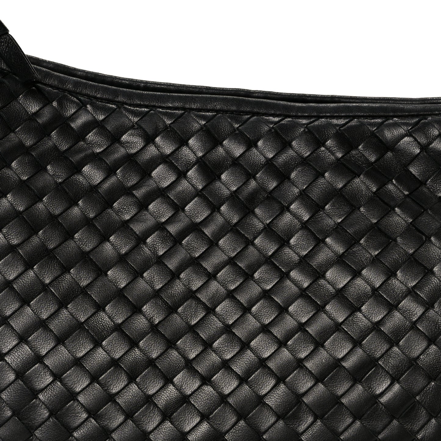 Nappa Intrecciato Medium Veneta Hobo Black