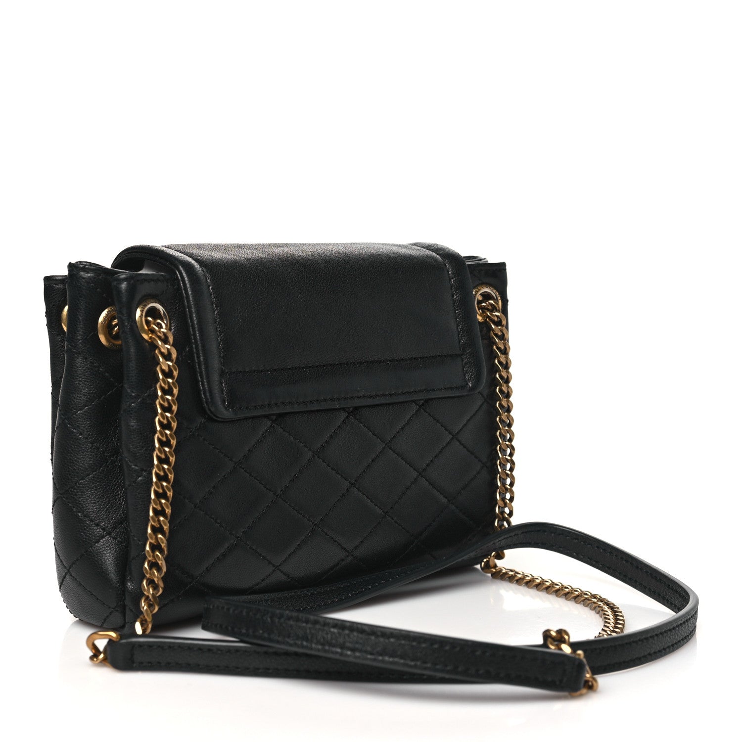 Saint Laurent Lambskin Quilted Monogram Mini Nolita Black 3 of 10