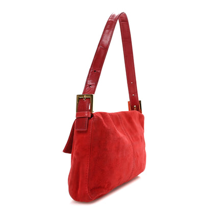 Fendi Suede Baguette Red 2 of 10