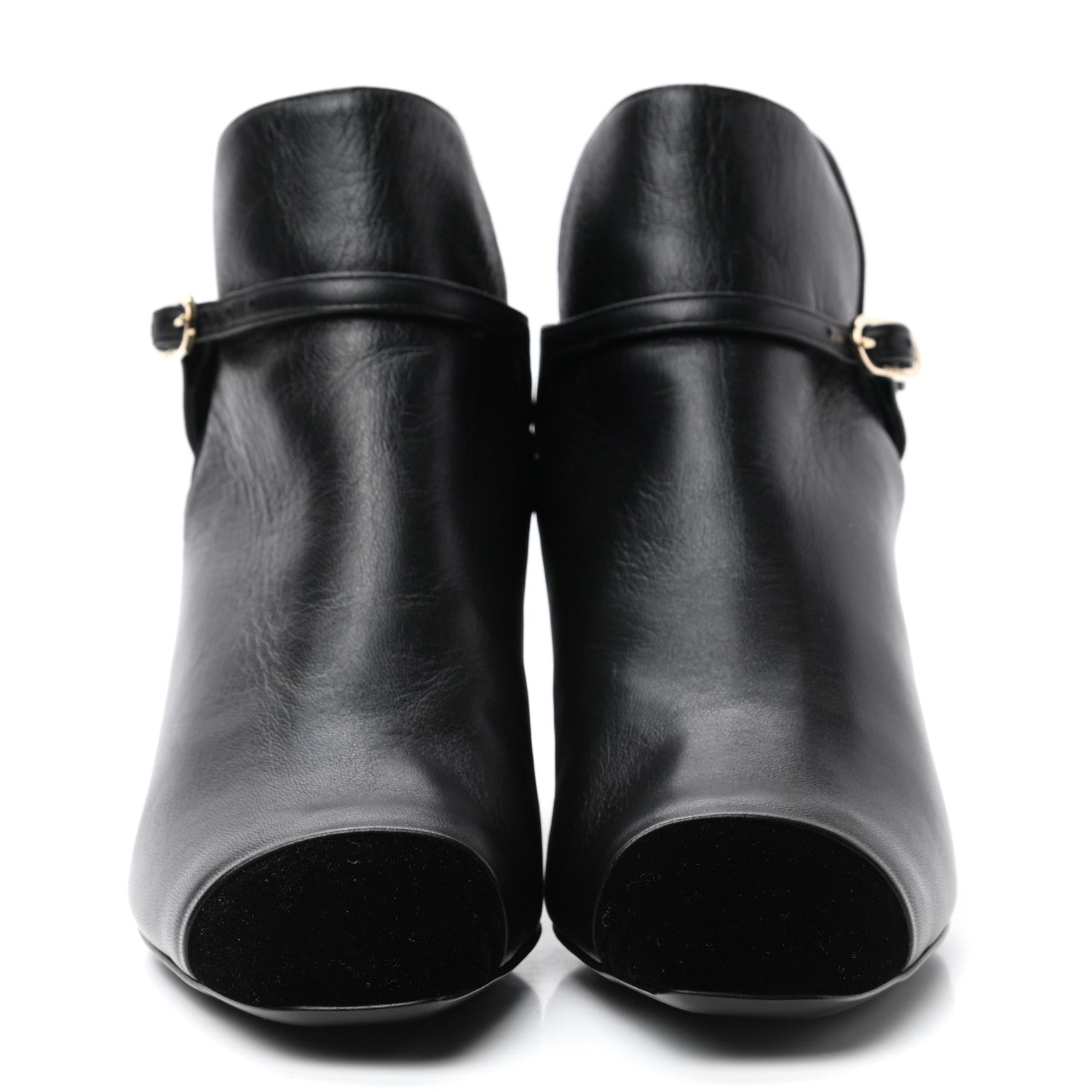 Chanel Lambskin Velvet Cap Toe Short Ankle Boots 35 Black 2 of 9