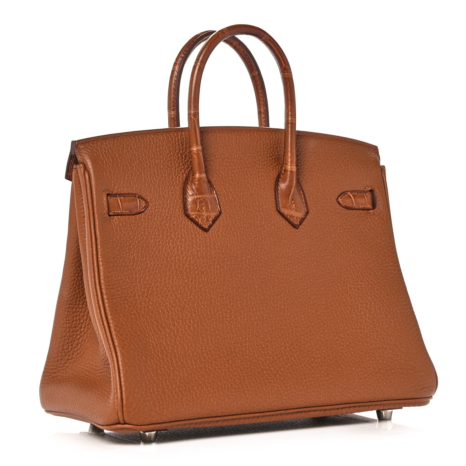 Hermes Togo Matte Alligator Birkin Touch 25 Gold 2 of 35