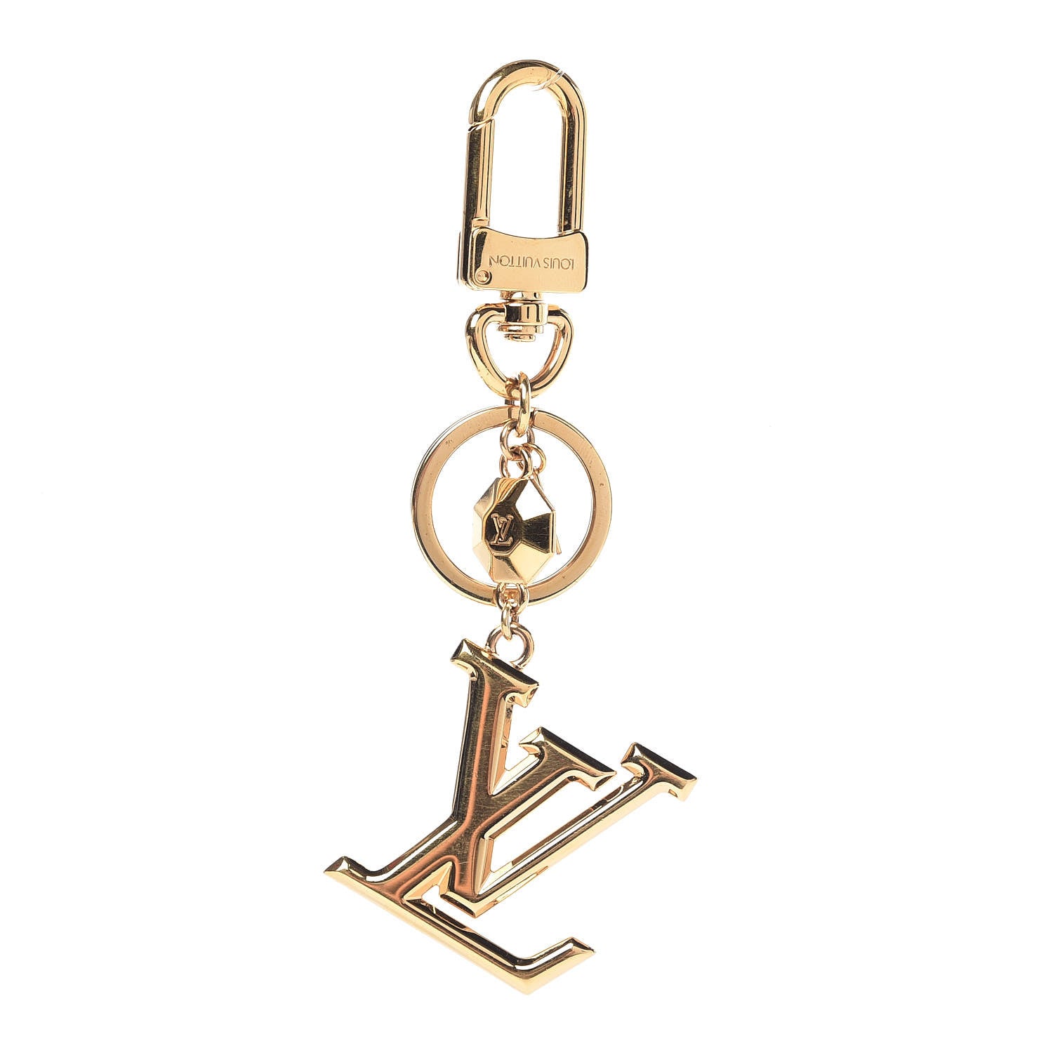 Louis Vuitton LV Facettes Bag Charm Key Holder Gold 1 of 6