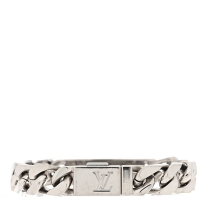 Louis Vuitton Zamac Palladium Monogram Chain Bracelet Silver 3 of 5