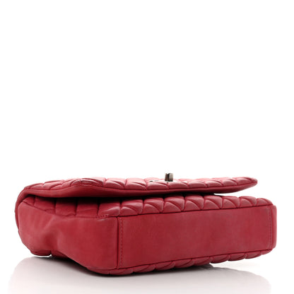 Chanel Iridescent Calfskin Small New Bubble Quilt Flap Fuchsia 4 of 12