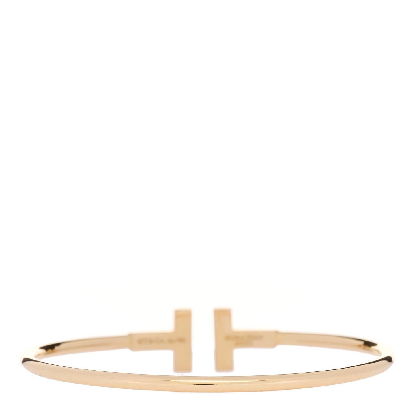 18K Yellow Gold Diamond T Wire Bracelet