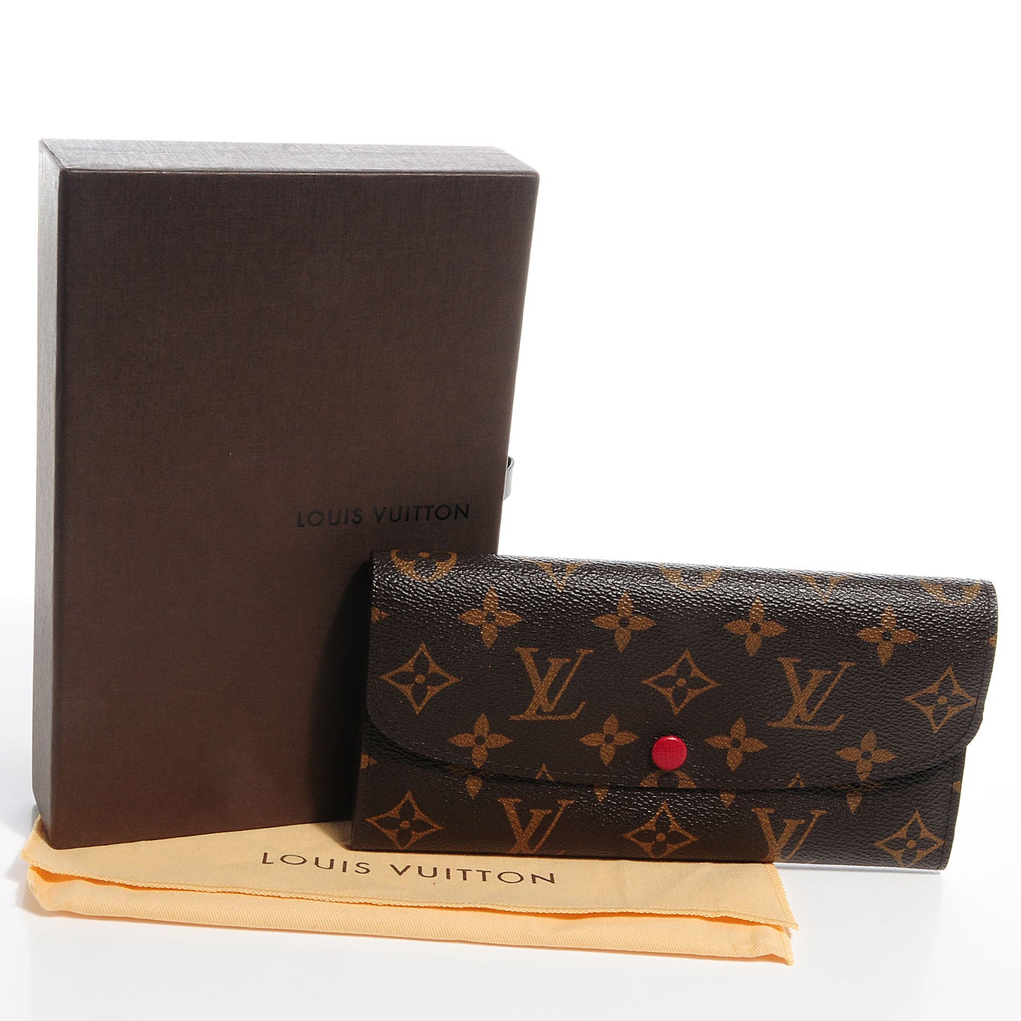 Monogram Emilie Wallet Red