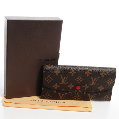 Louis Vuitton Monogram Emilie Wallet Red 5 of 8