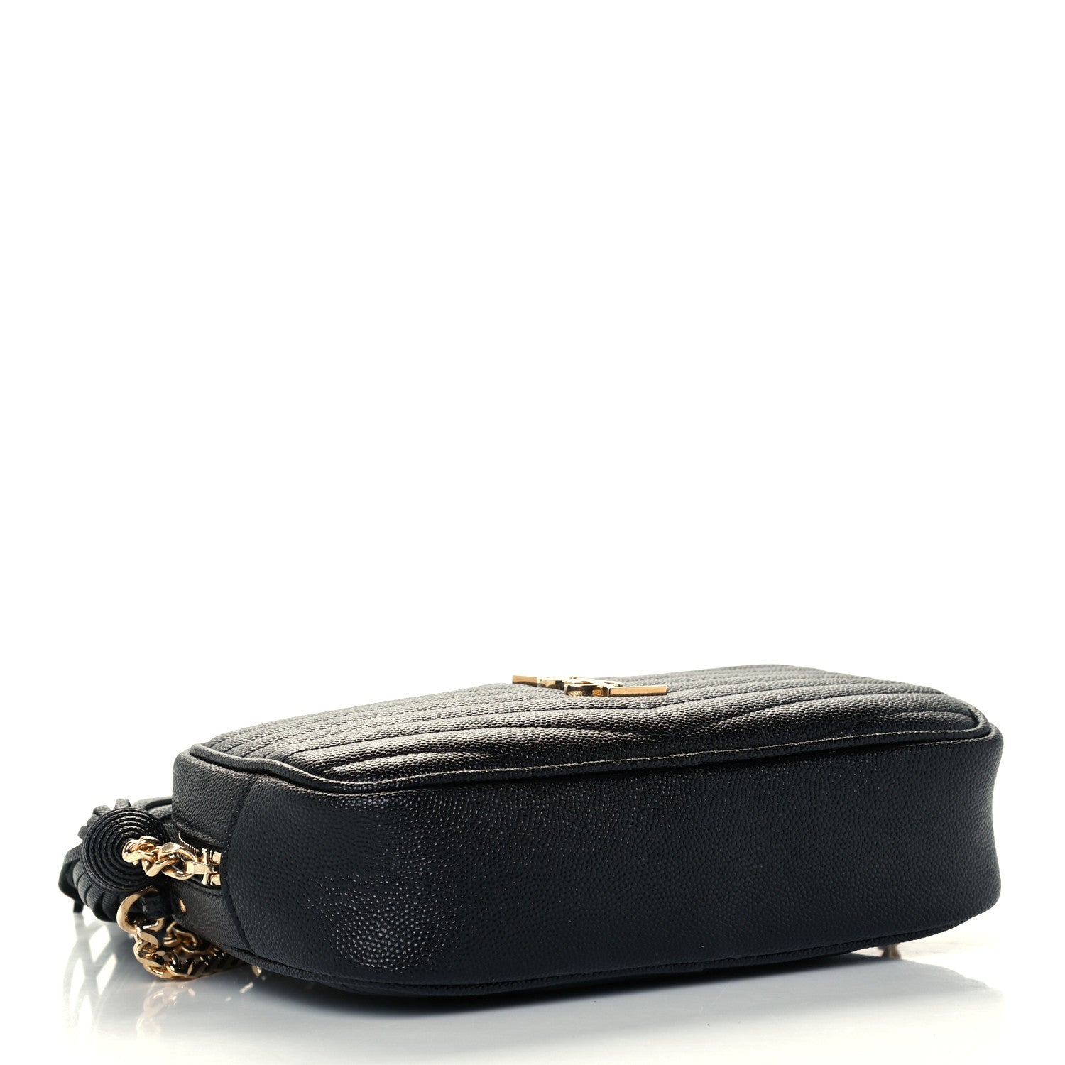 Saint Laurent Grain De Poudre Matelasse Monogram Mini Lou Camera Bag Black 4 of 10