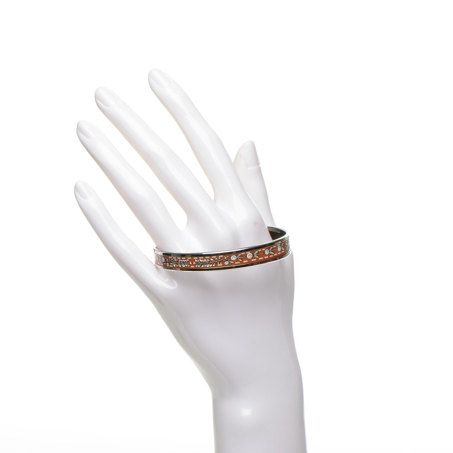 Hermes Enamel Printed Narrow Bracelet 65 2 of 5