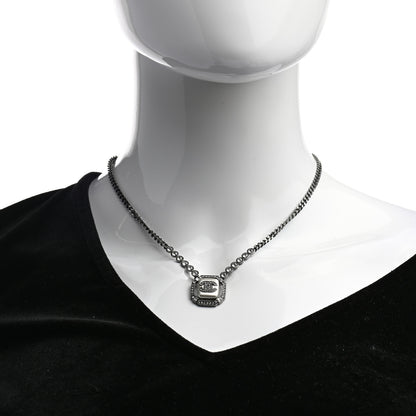 Chanel Ruthenium Crystal Pearl CC Necklace 2 of 5