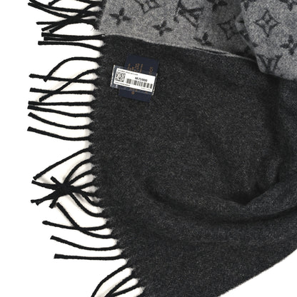 Louis Vuitton Cashmere Wool Monogram Gradient Scarf Light Grey 3 of 3