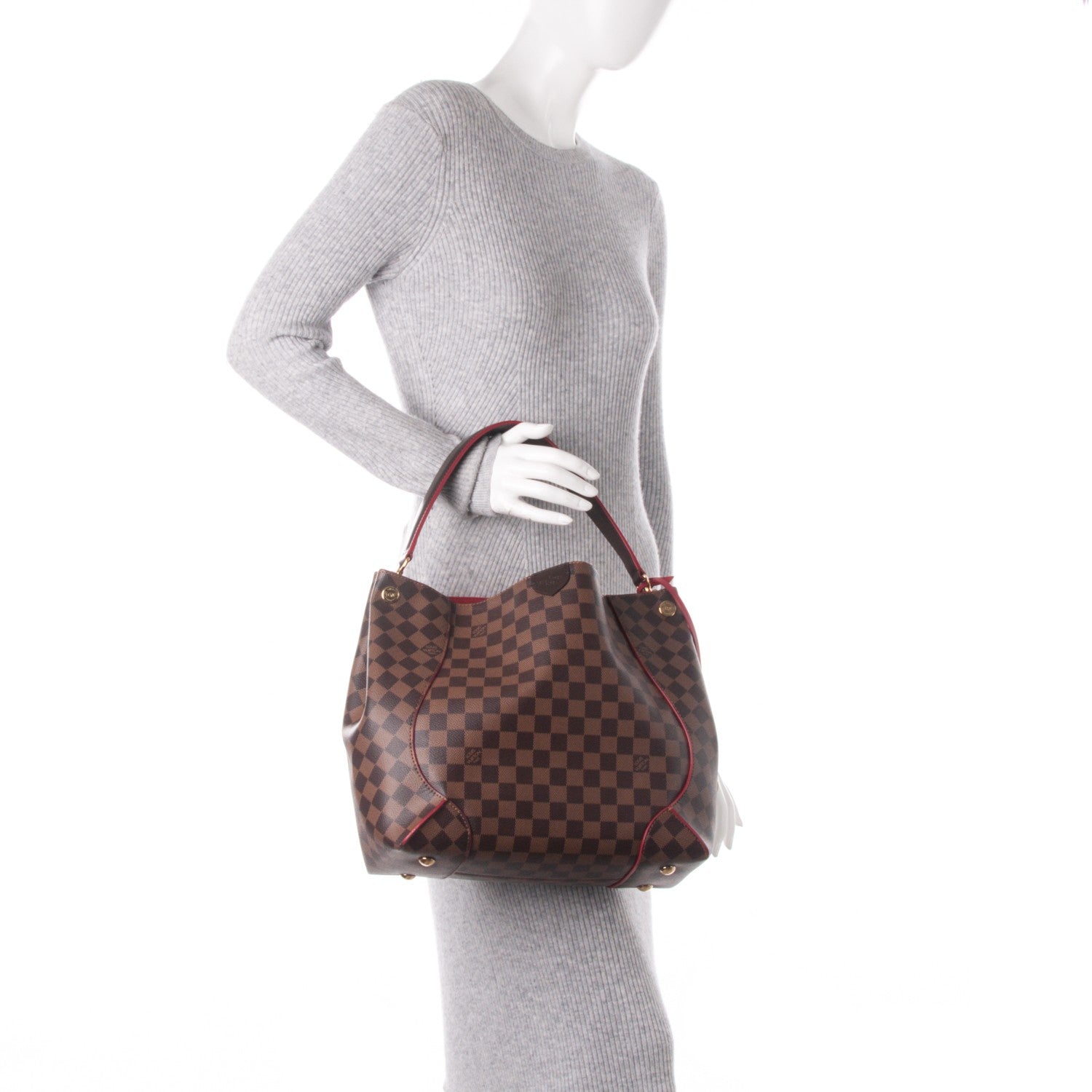 Louis Vuitton Damier Ebene Caissa Hobo Cherry 2 of 7