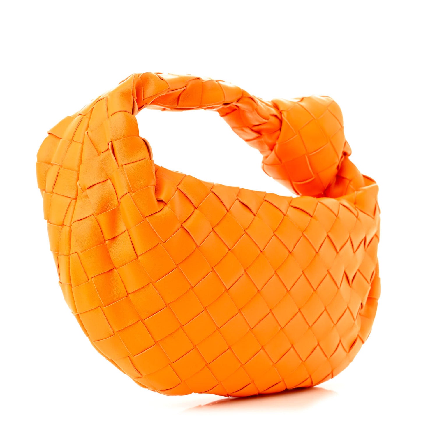 Nappa Intrecciato Mini Jodie Tangerine
