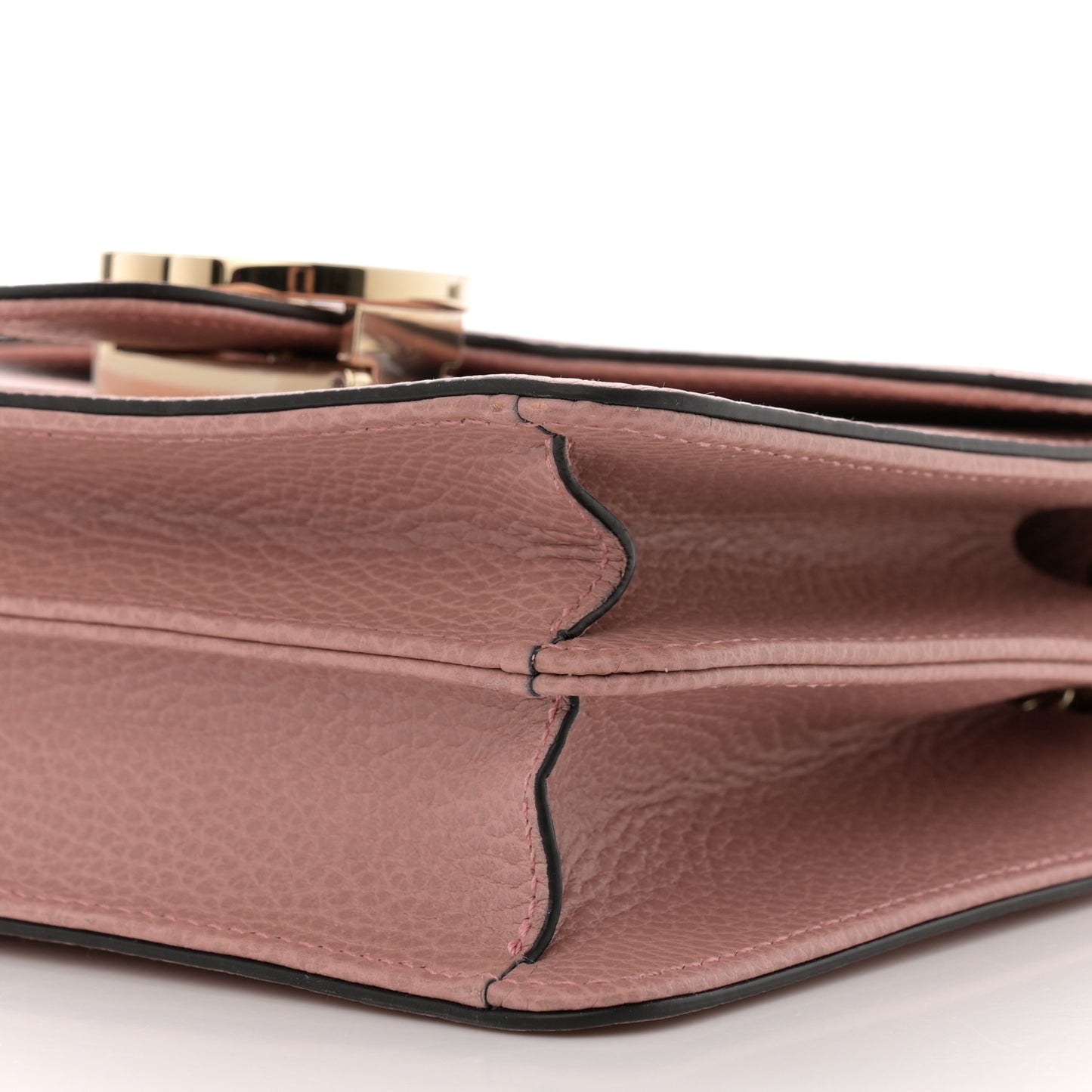 Dollar Calfskin Small Interlocking G Shoulder Bag Soft Pink