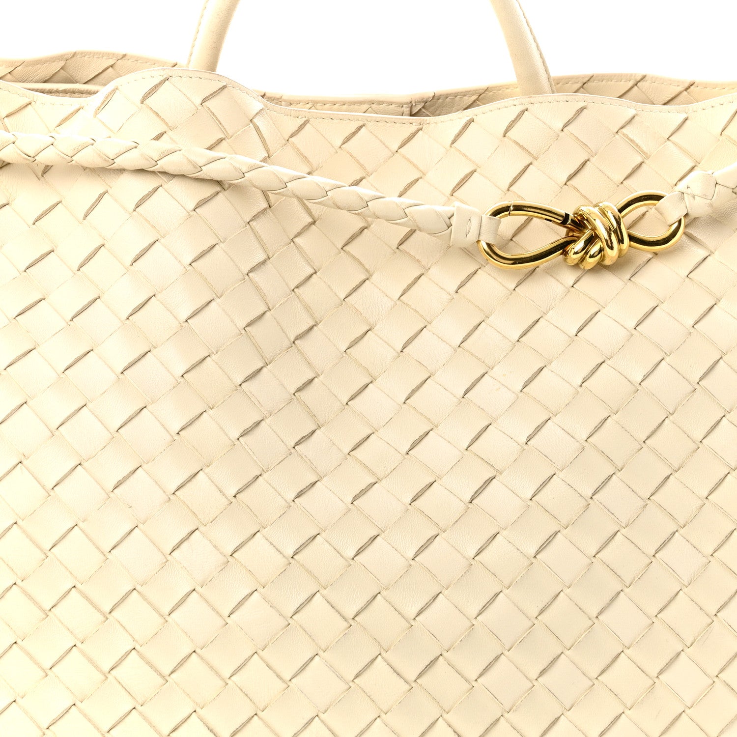Bottega Veneta Nappa Intrecciato Large Andiamo Shoulder Bag Sea Salt 7 of 10