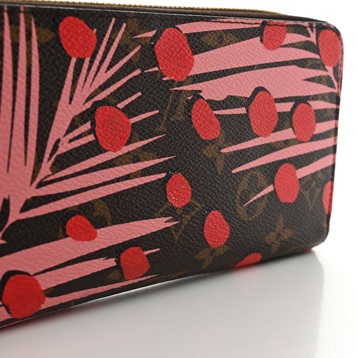 Monogram Jungle Dots Zippy Wallet Sugar Pink Poppy
