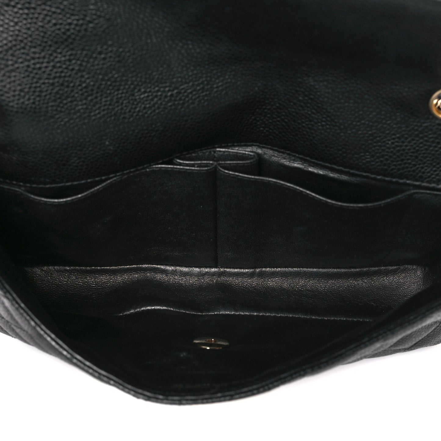 Caviar Quilted East West Flap Black