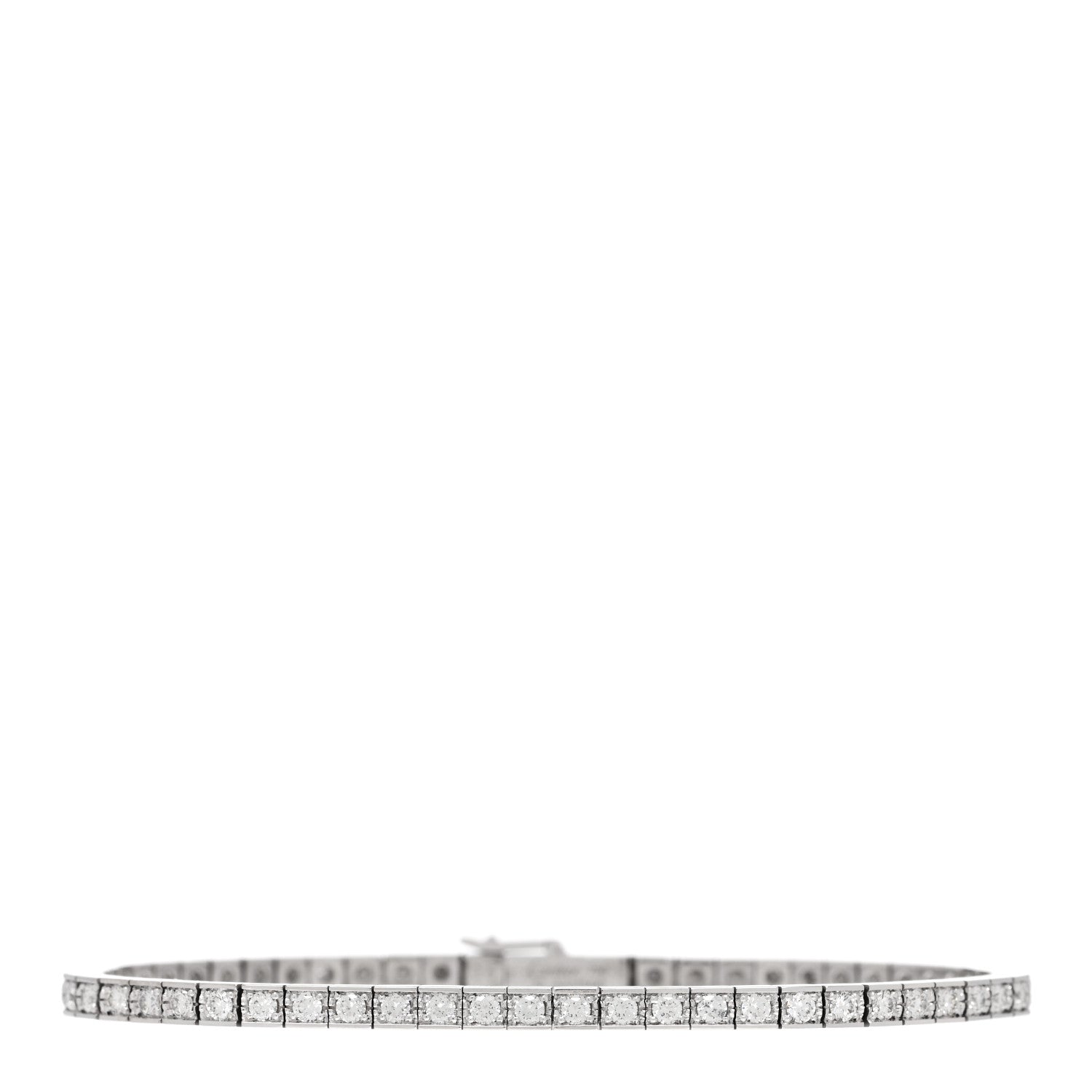 Cartier 18K White Gold Diamond Lanieres Bracelet 16 1 of 4
