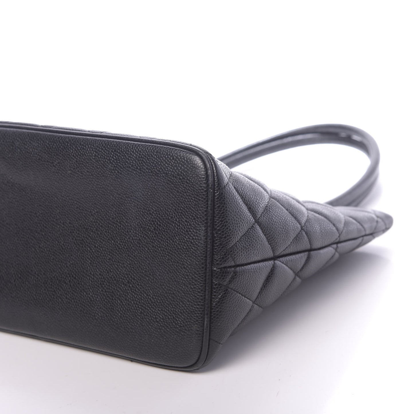 Caviar Quilted Medallion Tote Black