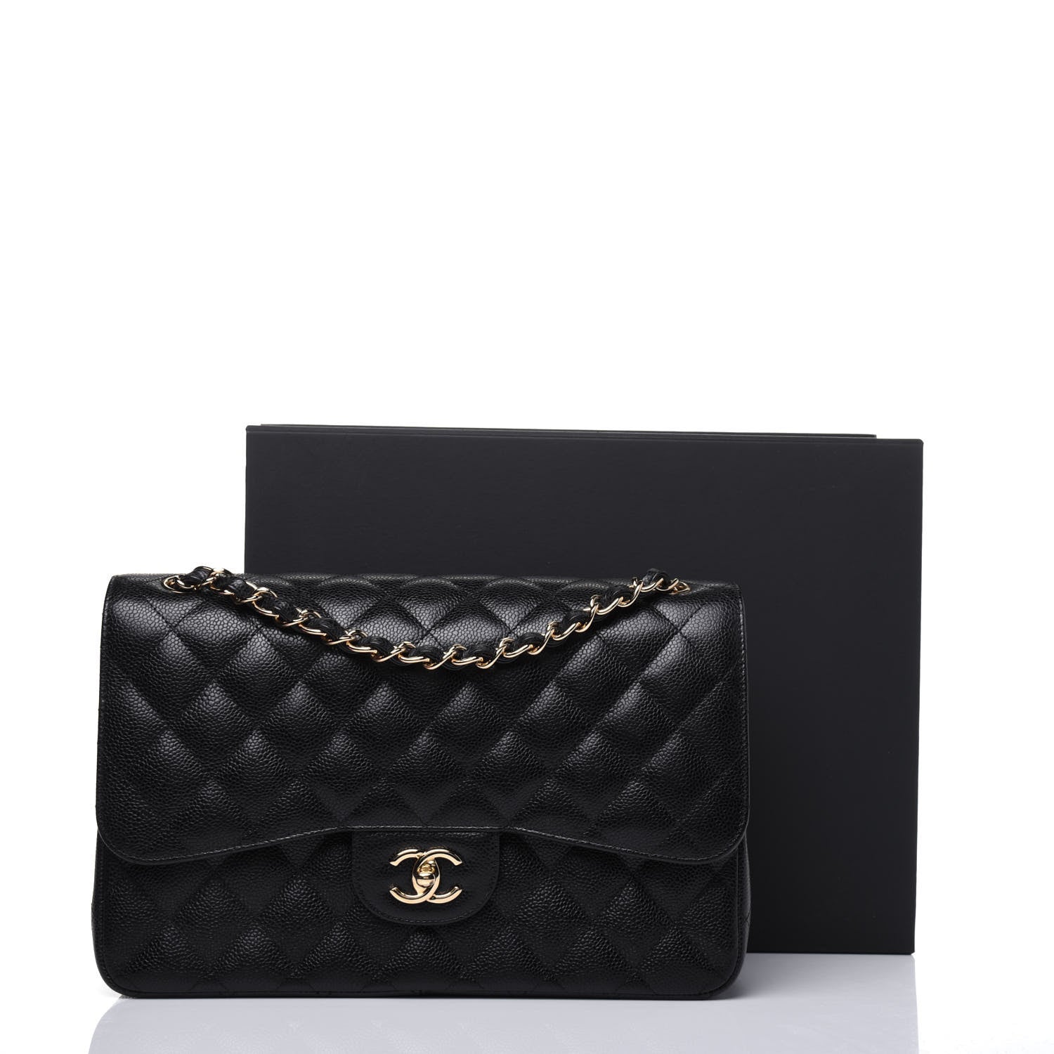 Chanel Caviar Quilted Jumbo Double Flap Black 9 of 9