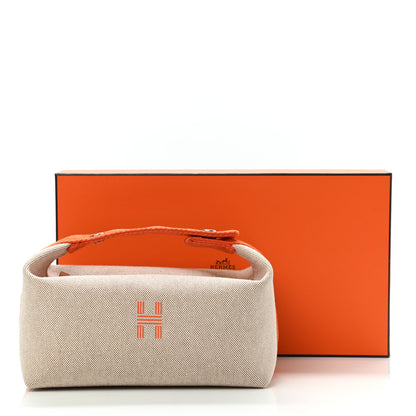 Hermes Canvas Small Bride-A-Brac Pouch Natural Orange 8 of 8