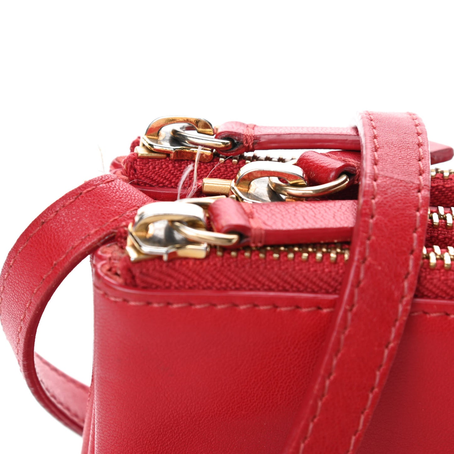 Lambskin Large Trio Crossbody Bag Red