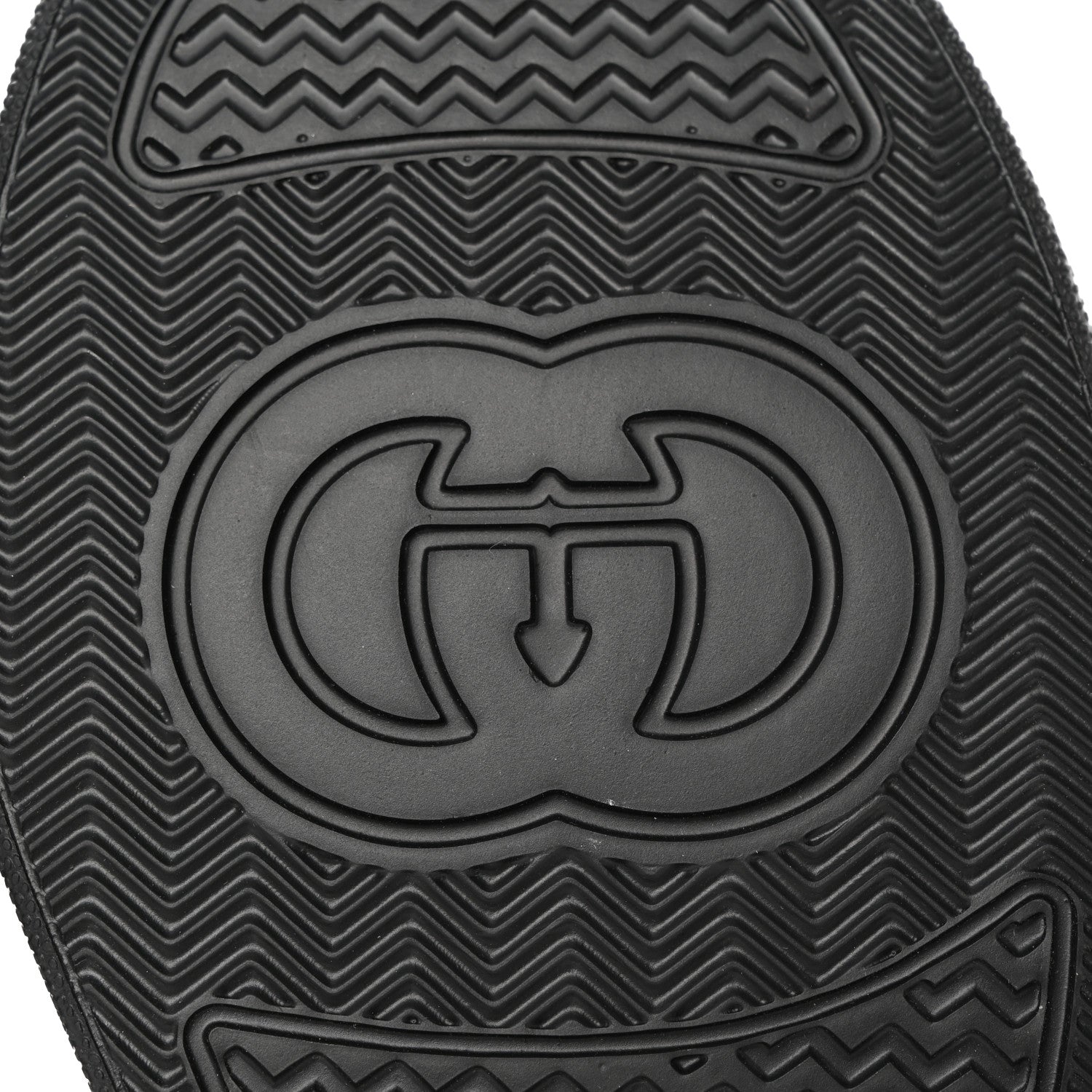 Gucci Textured Dollar Calfskin Monogram Perforated Mens Interlocking G 55mm Sneakers 9 Khaki Beige Black 8 of 11
