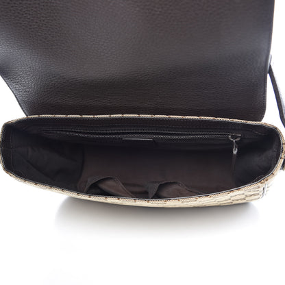 Gucci Monogram Flap Messenger Bag Beige Dark Brown 6 of 10